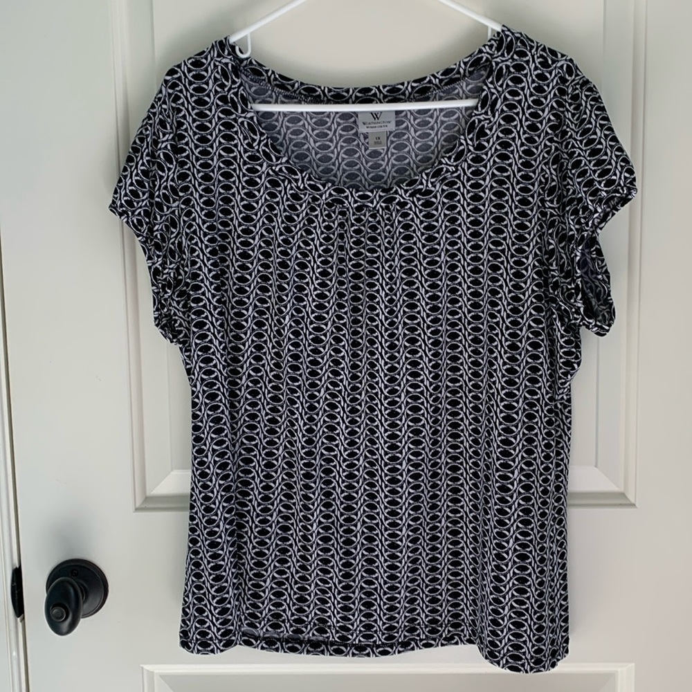 Worthington Woman stretch 1X cap sleeve top